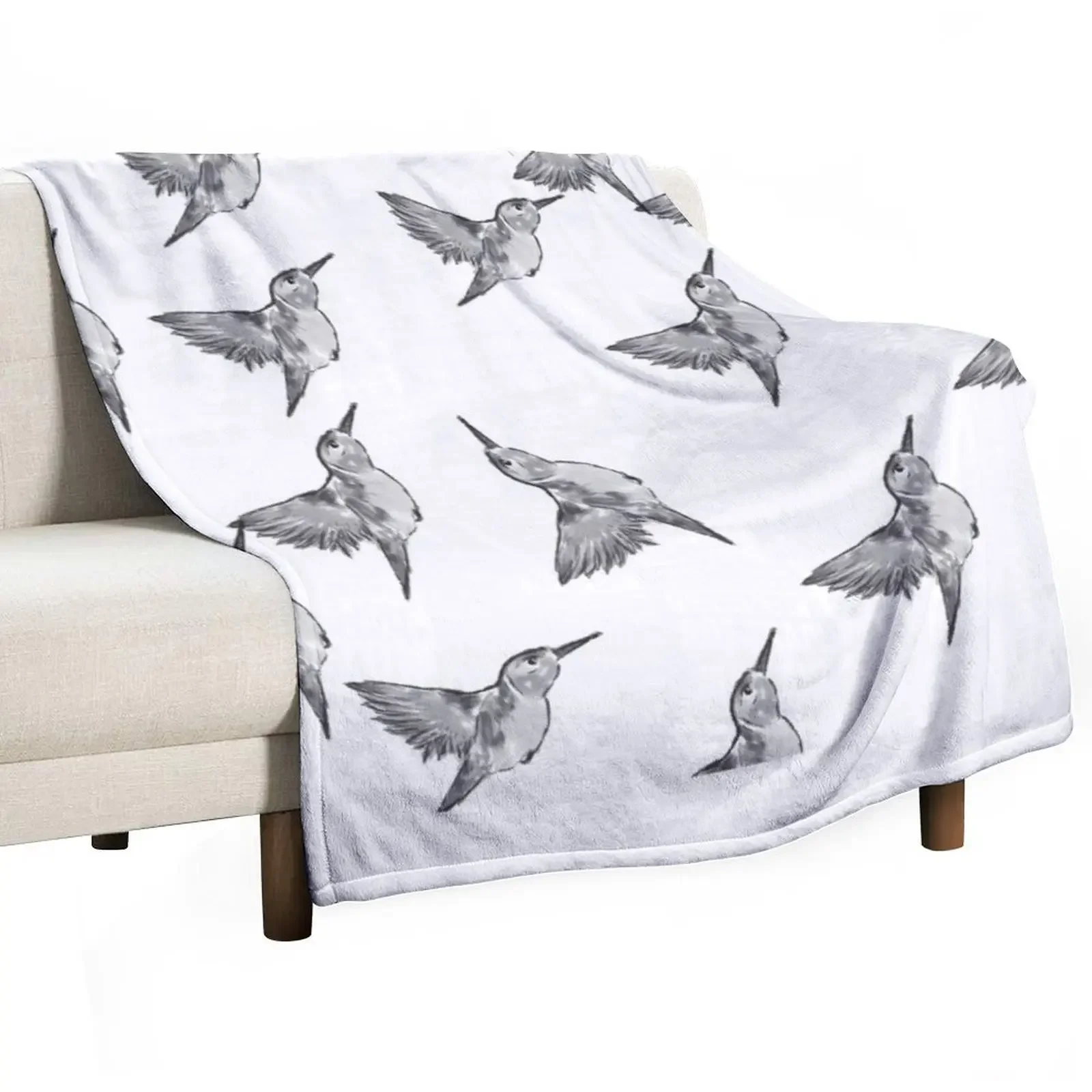 Hummingbirds Throw Blanket For Decorative Sofa Nap Blankets For Sofas Blankets