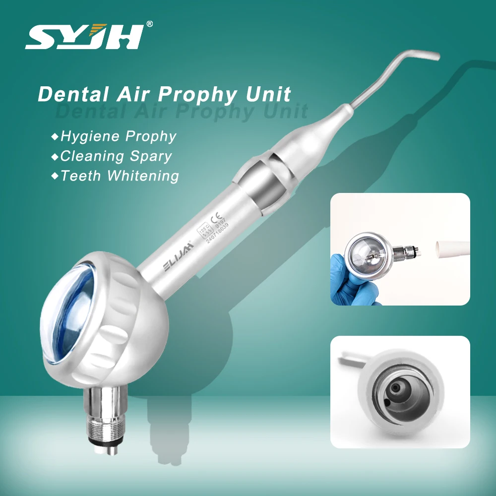 

SYJH Dental Teeth Whitening Spray Dental Air Driven Polisher Tooth Cleaning Sand Blasting Machine Dentistry Lab Equipment