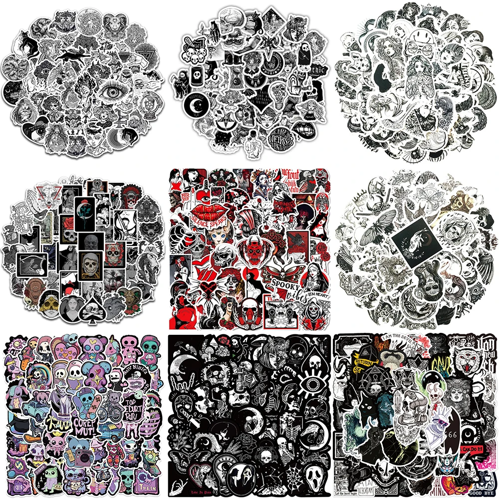 

10/30/50PCS Skull Miko Sticker Series Personality Horror Graffiti Refrigerator Guitar Laptop Helmet Luggage Decoration Wholesale