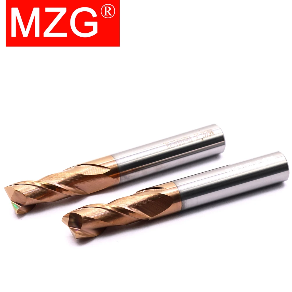 MZG 2 Flute HRC60 Endmills Alloy Carbide Tungsten Steel Milling Cutter End Mill 0.3-12mm 4 6 8 10 12mm Metal Cutter Milling Tool