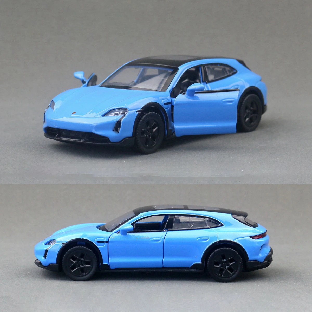 1:36 Porsche Taycan Turbo S Cross Turismo Alloy Car Model Sound and Light Pull Back Children's Toy Collectibles Birthday gift
