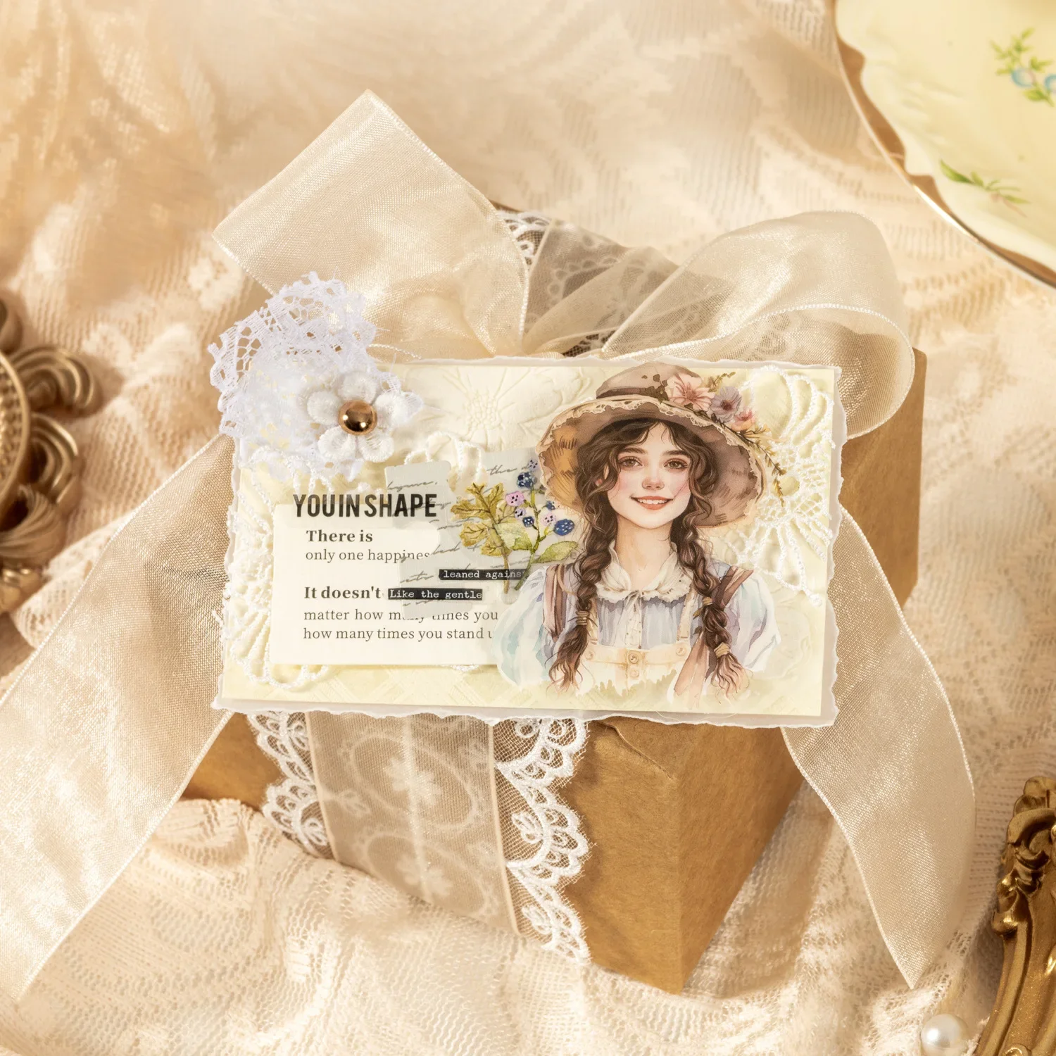 20 قطعة ملصق حزمة Morning Glory مجموعة لوازم الشخصيات الفرنسية شروق الشمس اليومية الباردة التشجيع سجل القصاصات 145*86 مللي متر #5