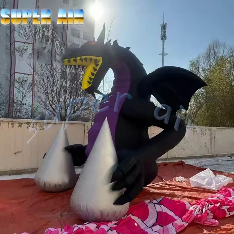 Popular Halloween party decoration inflatable bat with taper cone for celebration