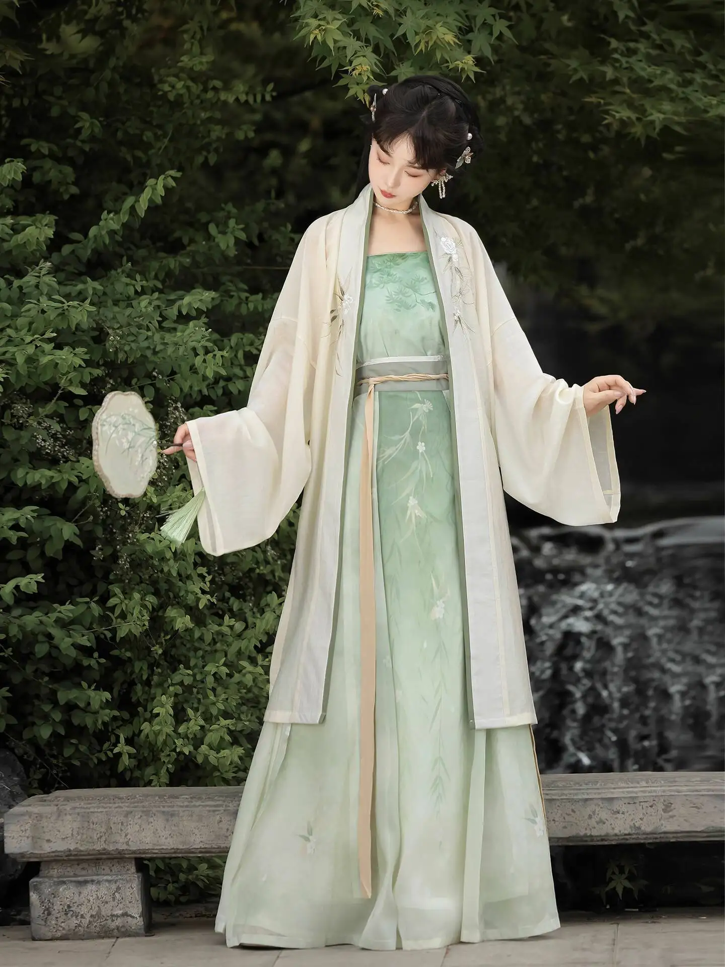 

Новое женское платье Ханьфу для карнавала, Хэллоуина, косплея, в стиле династии Сун, с юбкой до талии и рукавами, в стиле Хань