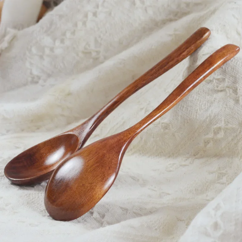 Wooden Spoon Bamboo Kitchen Cooking Utensil Tool Soup Teaspoon Catering For Wooden Spoon