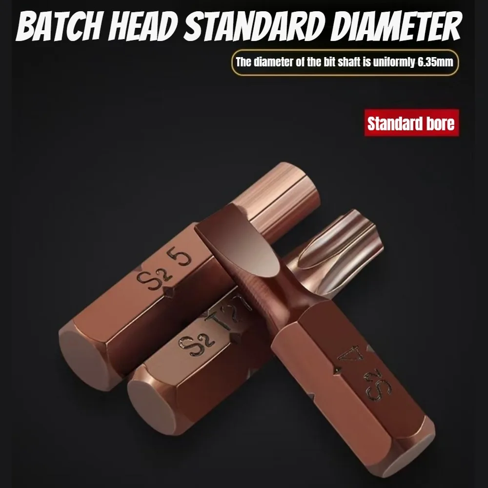 S2 Sicherheits-Schraubendreher-Bohrer-Set 1/4 Zoll S2 Stahl Schraubendreher-Bit-Set 6/8/10/12 Stück Torx HEX Quadrat Pozidriv H-Typ Kopf usw. – Detail 3
