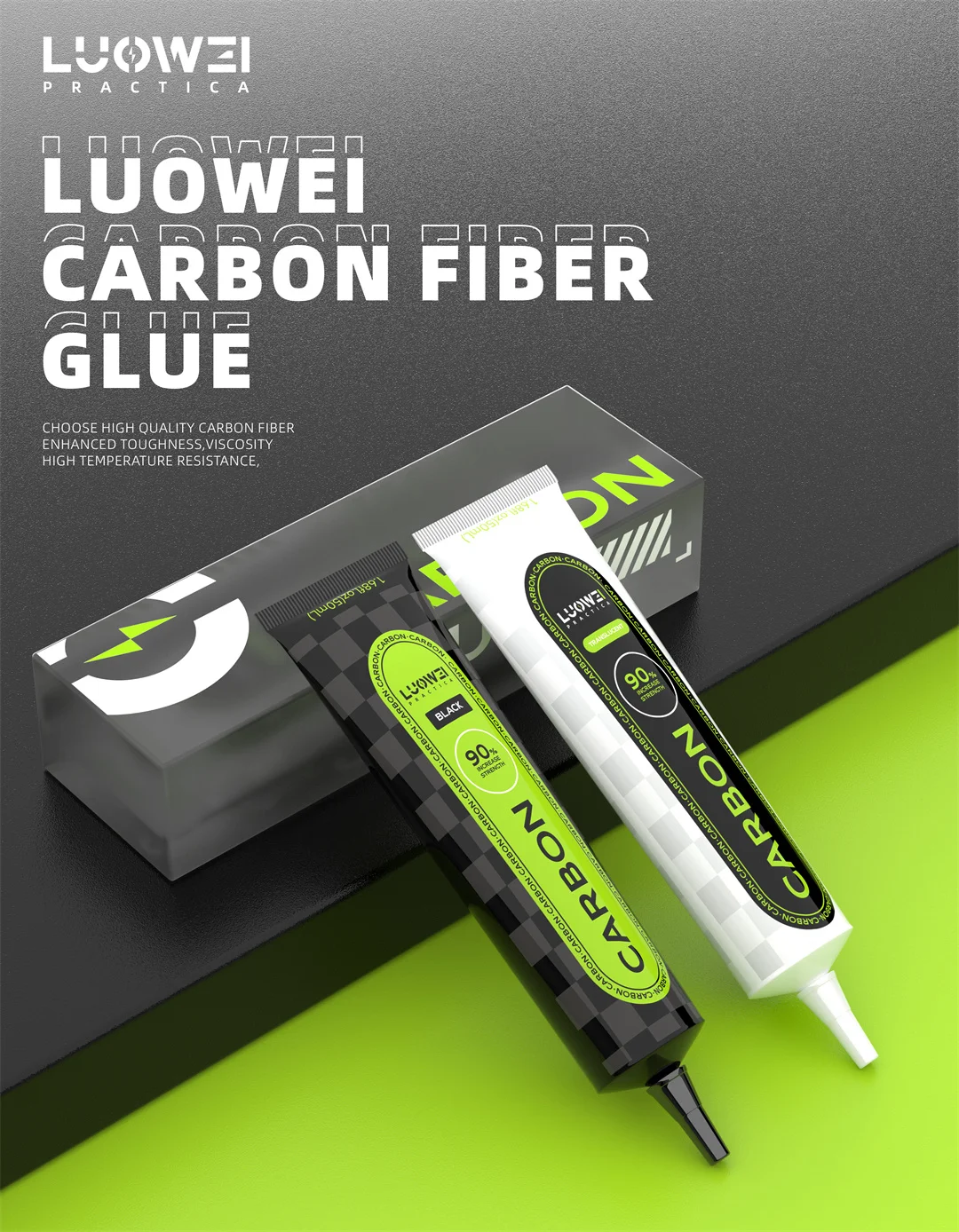 LUOWEI Carbon Fiber Glue 50ML Stronger Viscoking For Iphone Android Phone LCD Repair Narrow Border Screen Special Adhesive