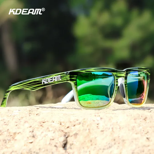 KDEAM Fishing Gafas de sol polarizadas para hombre, gafas cuadradas clásicas, talla unisex con embalaje