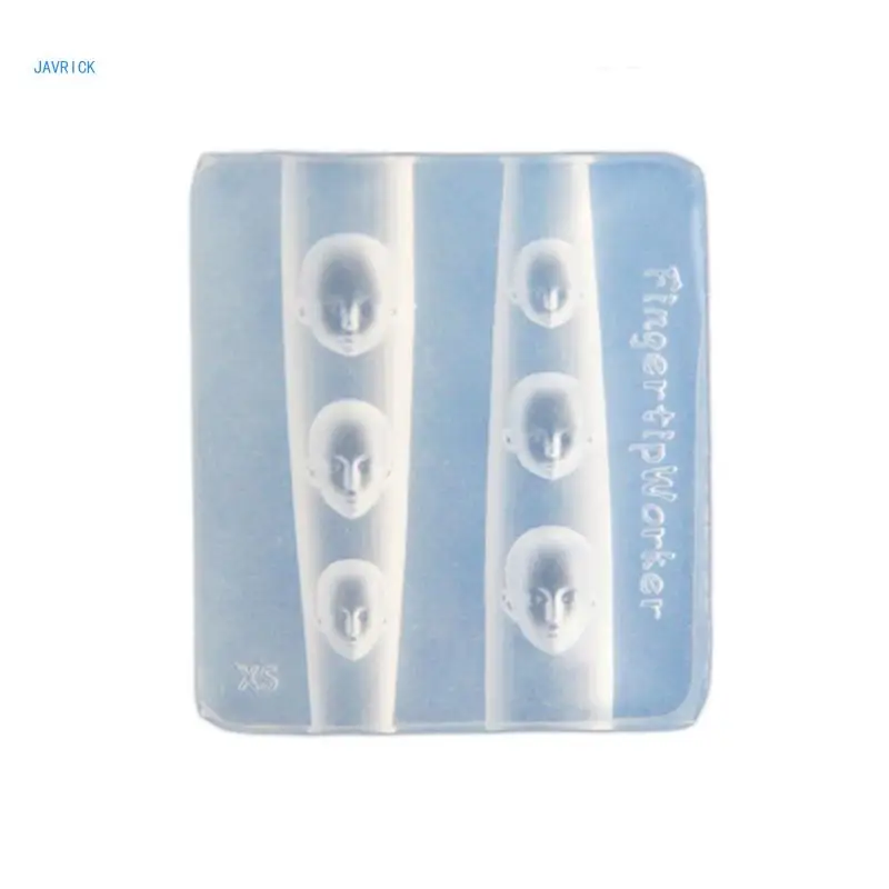 

Easy Release Silicone Stamp Mold Face Shaped Manicure Patterns Mould Stylish Embossed Accessories Mold