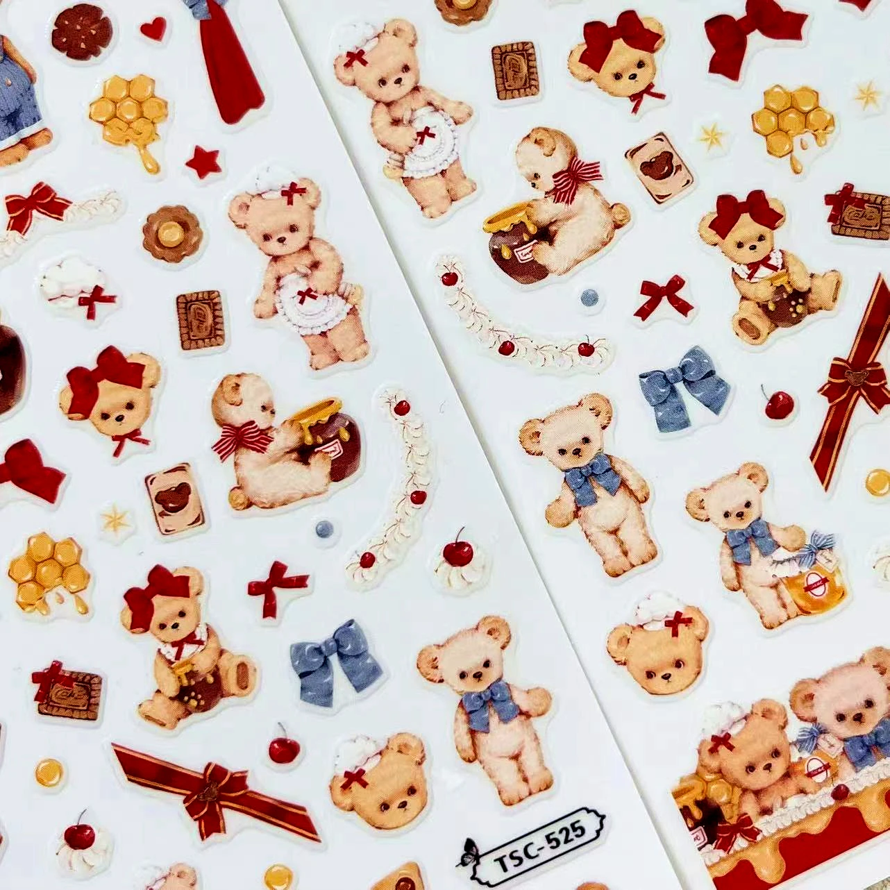 cUTE Sweet Bear 3D Nail Art Stickers Self Adhesive Nail Art Decals For Nail Art Decoration, Nail Art Supplies TSC-534-536