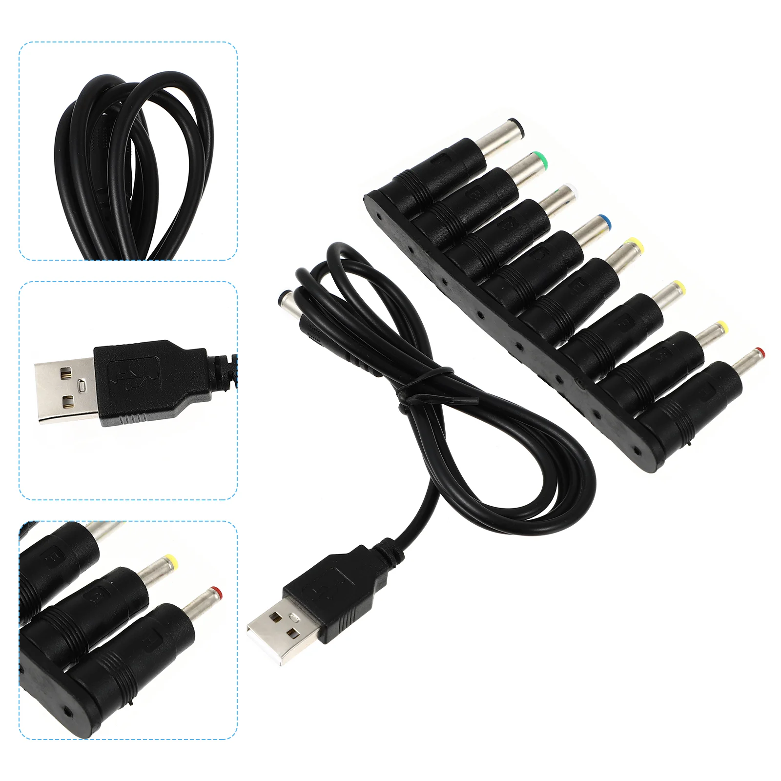 1 Set Multi-function Adapter USB to DC Power Cable DC Charging Cable Adapter Useful USB to DC Power Cord