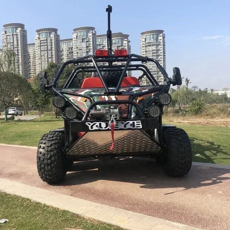 450cc UTV 6x6 Oil Cooling Buggy Chain+Shaft Dirve Pedal Go Kart 2 Seater Petrol Off Road ATV 22X11-10 Tires 6-Wheel Adult