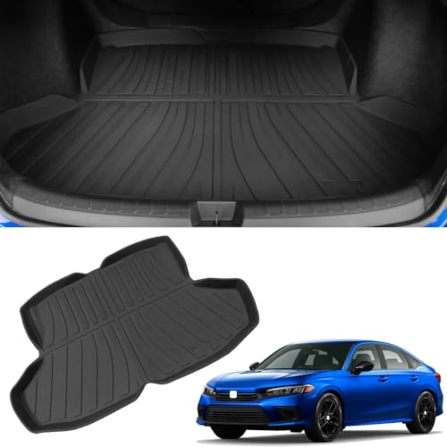 

TPE Trunk Mat Compatible with 2022-2026 Honda Civic Sedan Cargo Liners All Weather Cargo Mat Trunk Liner Replacement for 2022 2
