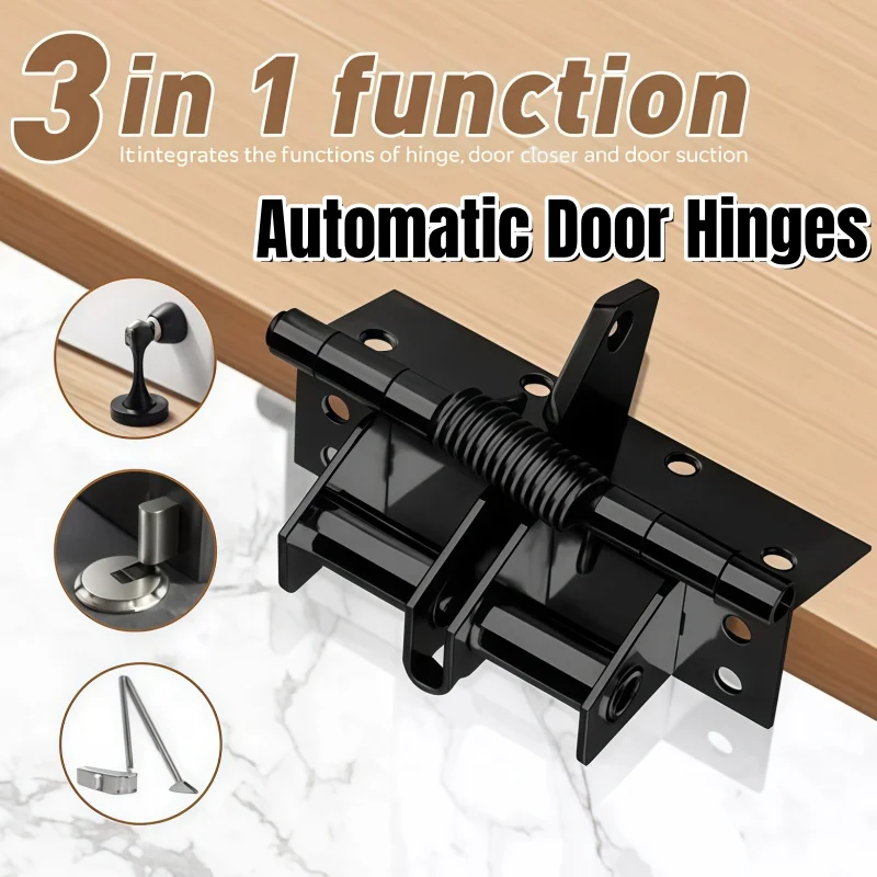 

Многофункциональные автоматические дверные доводчики 3 в 1, локатор для углового размещения под 90 градусов, пружинные дверные петли с самозакрыванием, дверной стопор