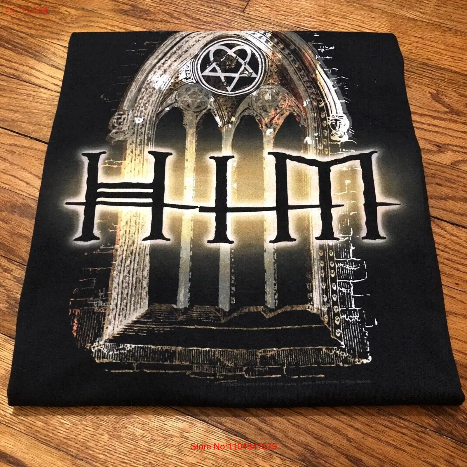 2006 nos HIM H.I.M heartagram church T-Shirt vtg bam margera y2k metal rock L