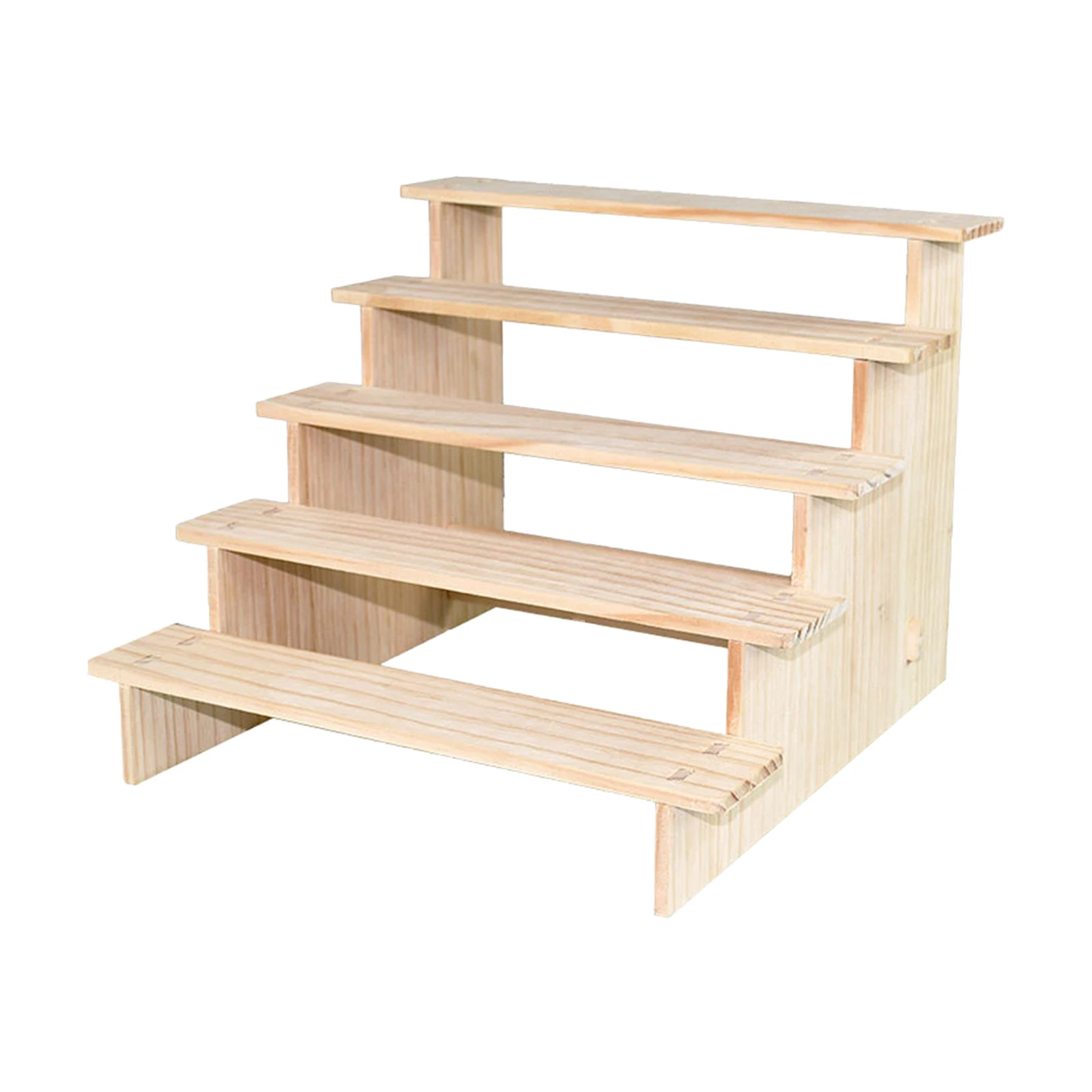 Wooden Riser Display Shelf Organizer Rectangle Wood Display Riser Stand for Dessert  Cupcake Jewelry Collectibles Display Riser