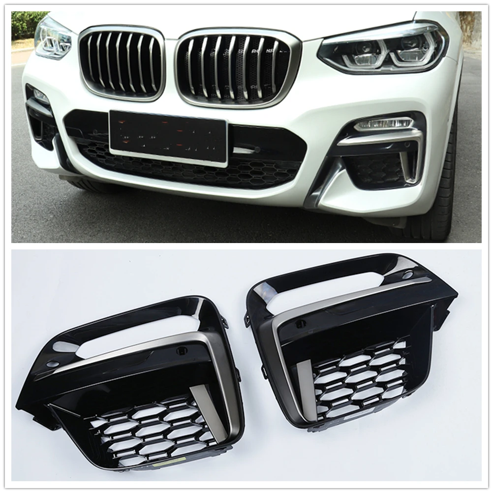 

Front Fog Light Bumper Cover Grille Trim Lower Air Intake Vent Lamp Frame Grill Bezel Case For BMW X3 X4 G01 G02 2018-2023