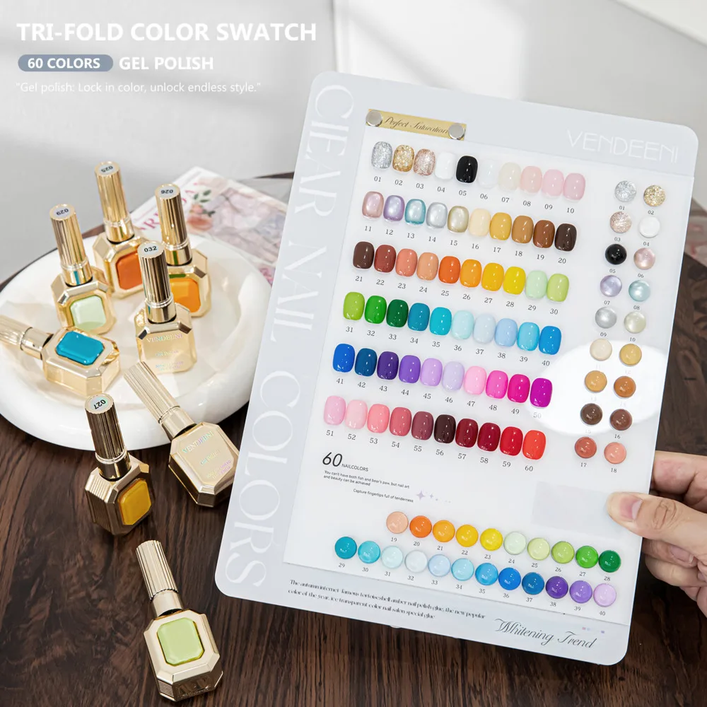 60 Color Set Gel Nail Polish Candy Colors UV Nail Gel Lak Primer Soak Off Vernis Semi Permanant Nail Art Gel Varnish Gelpolish