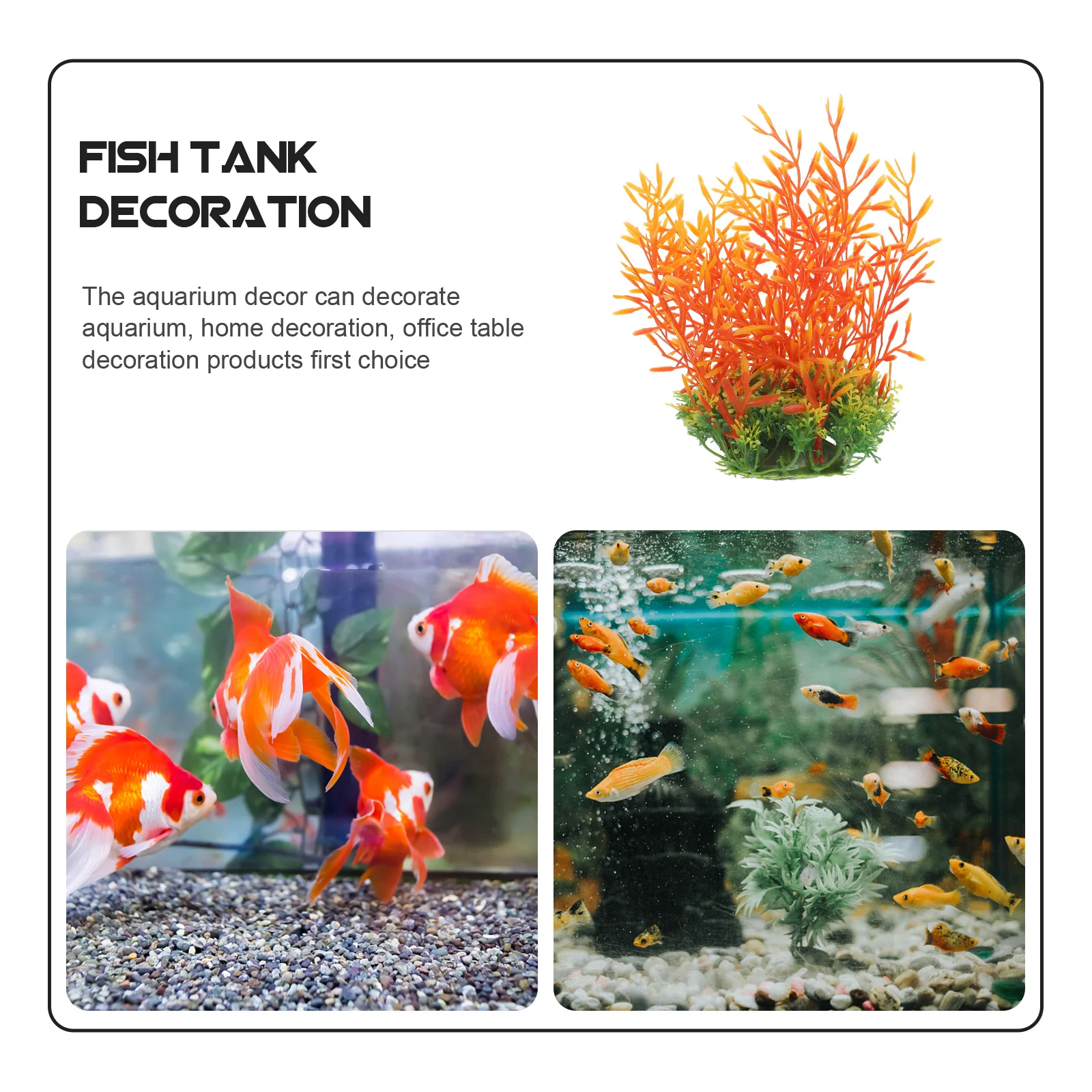 

2Pcs Aquarium Decoration Artificial Fish Tank Plastic Plants Underwater Aquatic Landscape Ornament Fish Tank Plants