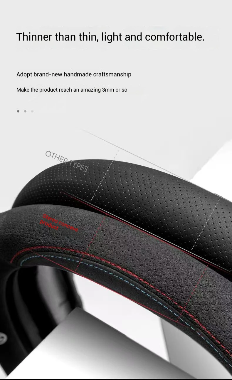 Car faux Suede leather Anti-slip Leather Steering Wheel Cover For Subaru Brz Wrx Xv Ascent Forester Outback Impreza Legacy