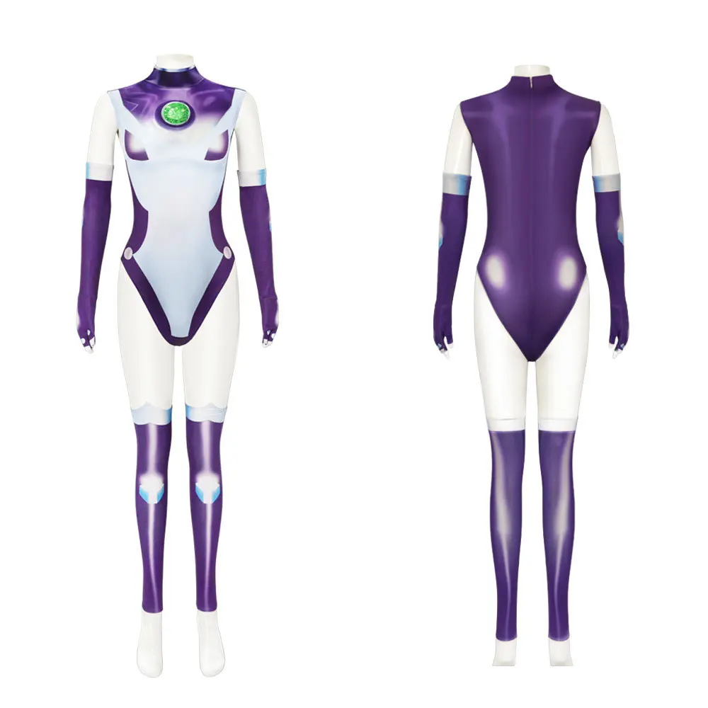 Anime Teen Titans Cosplay Costume Jumpsuit Woman Halloween Carnival Cosplay Starfire Customized Clothes