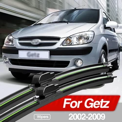 For Hyundai Getz 2002-2009 Front Windshield Wiper Blades 2pcs Windscreen Window Accessories 2003 2004 2005 2006 2007 2008