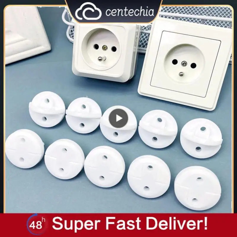 White Electrical Safety Socket Protective Cover Baby Care Safe Guard Protection Children Anti Electric Shock Rotate Protectors