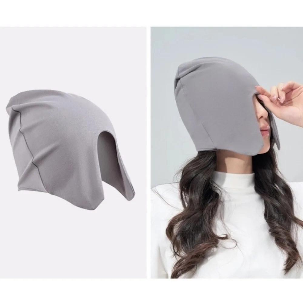 قبعة نوم قطنية للسفر مريحة ودافئة للنوم، بلوفر بتصميم مقاوم للرياح أثناء الليل للنساء والرجال