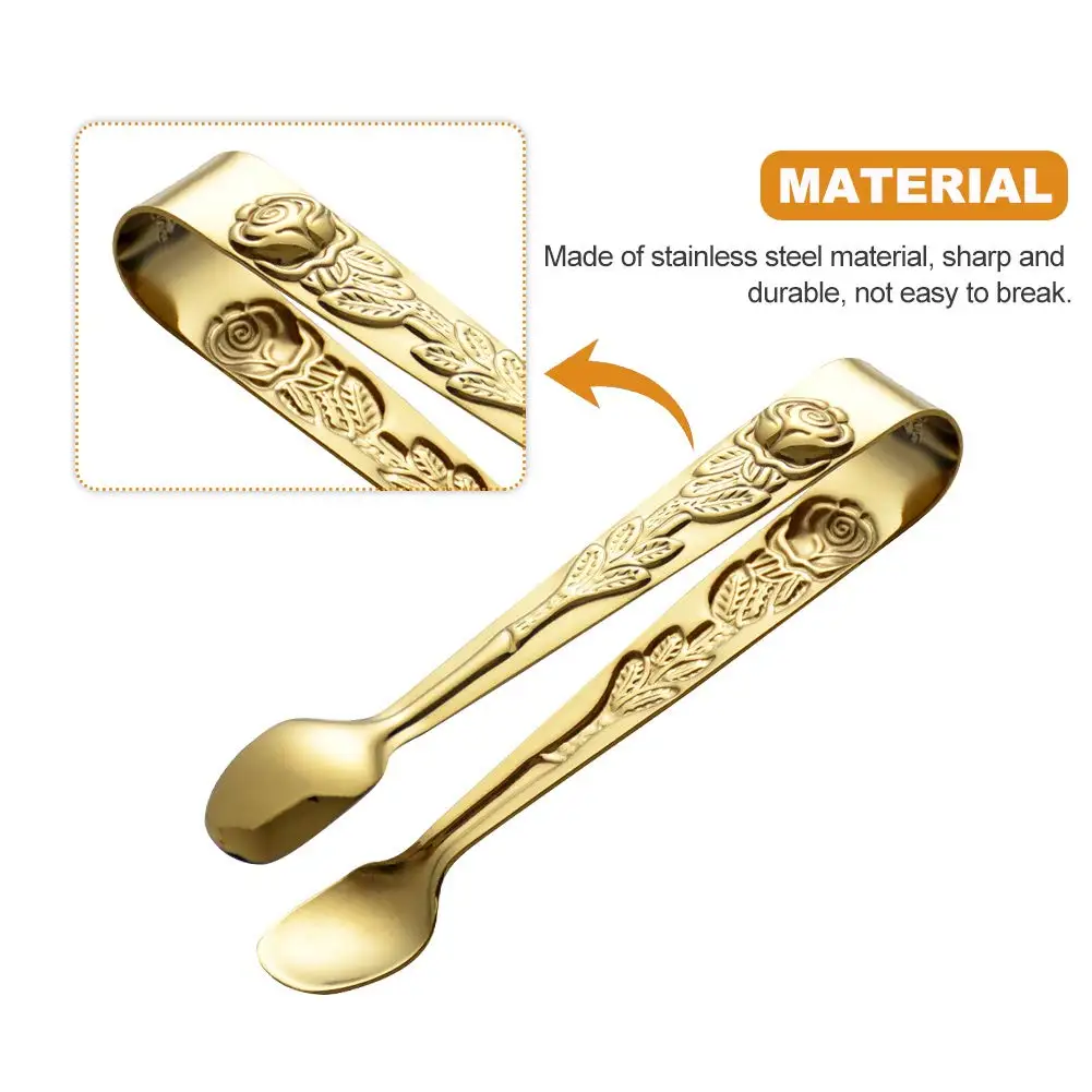 Sugar Tong Sturdy Serving Tongs Mini Serving Tongs Special Design Rose Sugar Cube Tong For Outdoor Activities Salad Buffet