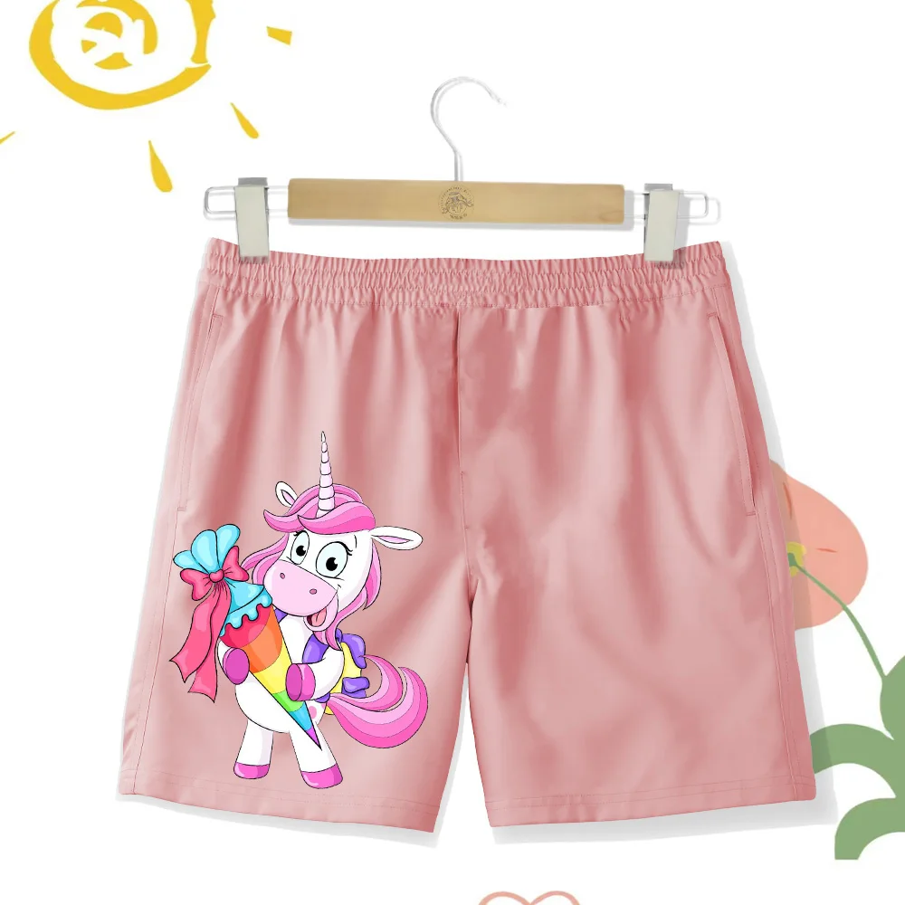 Four Seasons High Quality Children's Clothing Beach Pants Comfortable and Boys Cartoon Animation Print Girls Shorts Multi Color