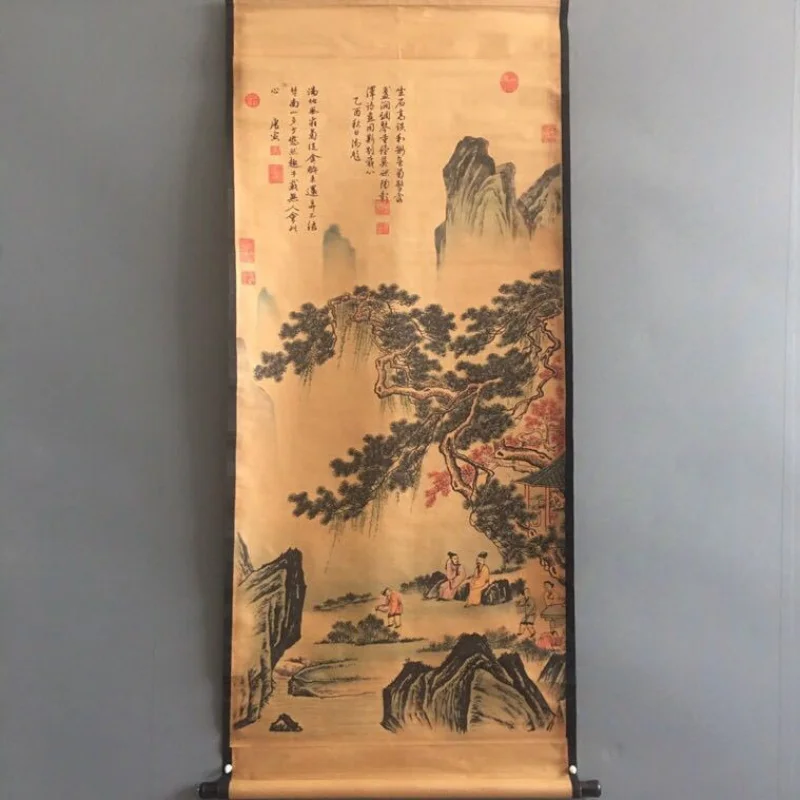 Antique Miscellaneous Factory Wholesale Calligraphy and Painting Middle Hall Painting Distressed Antique Office Living Room Figu image 5