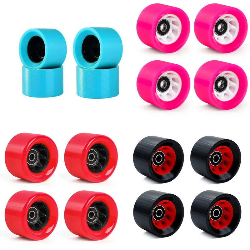 60x40mm Roller Skate Wheel Skateboard Wheel Roller Skating Shoe Wheel Line PU High Elastic Wear Resistant Skateboard Wheel