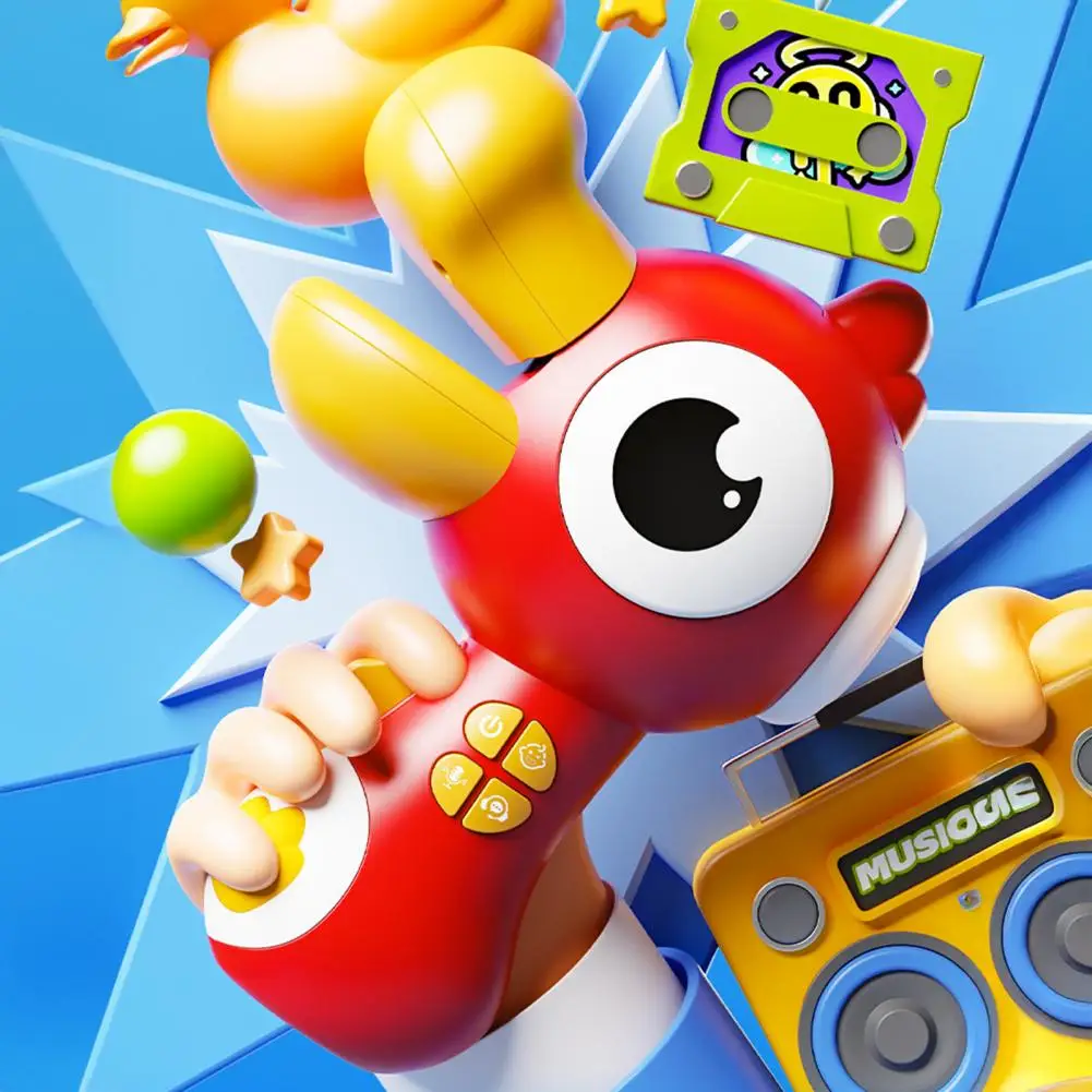 Educational Bird Sound Changer Kids Duck Voice Changer Toy for Toddlers Cartoon Bird Megaphone with Amplifier Recorder Fun