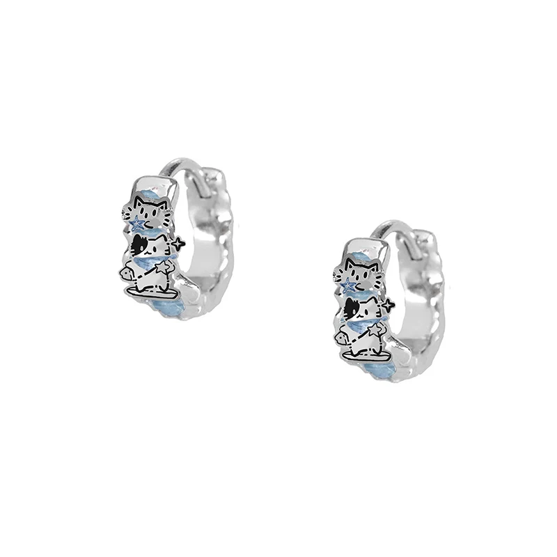 MASW Original Design Luxury Temperament Cat Earrings For Women Female Gifts Fine Accessories Hot Selling Trendy Jewelry