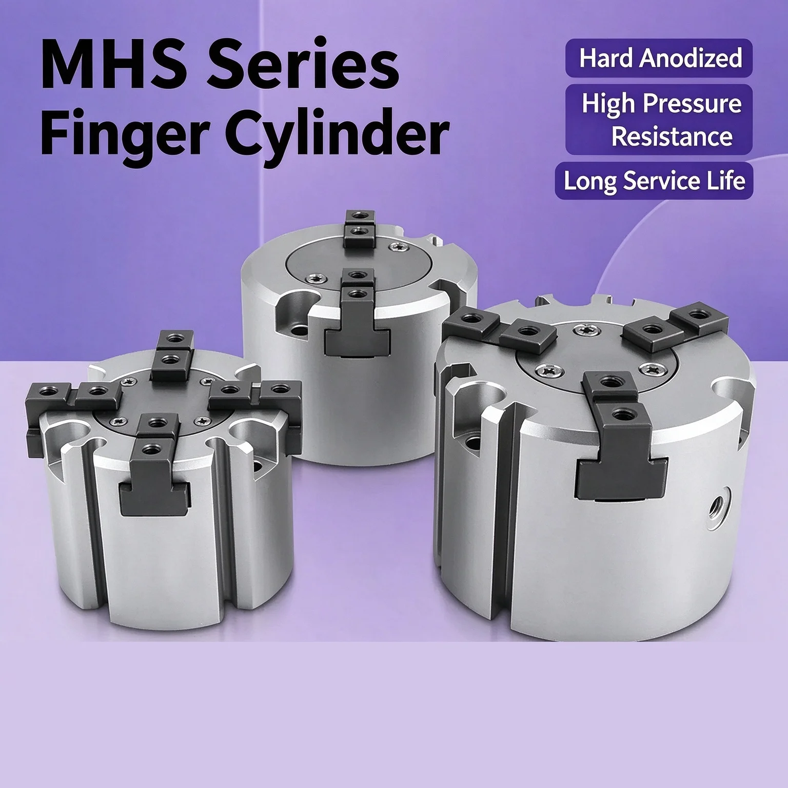 Cylinder 16D/20D/25D/32D/40D/50D MHS2/MHS3/MHS4 Series 2/3/4 Finger Pneumatic Gripper Replacement Double Action Rotating Air