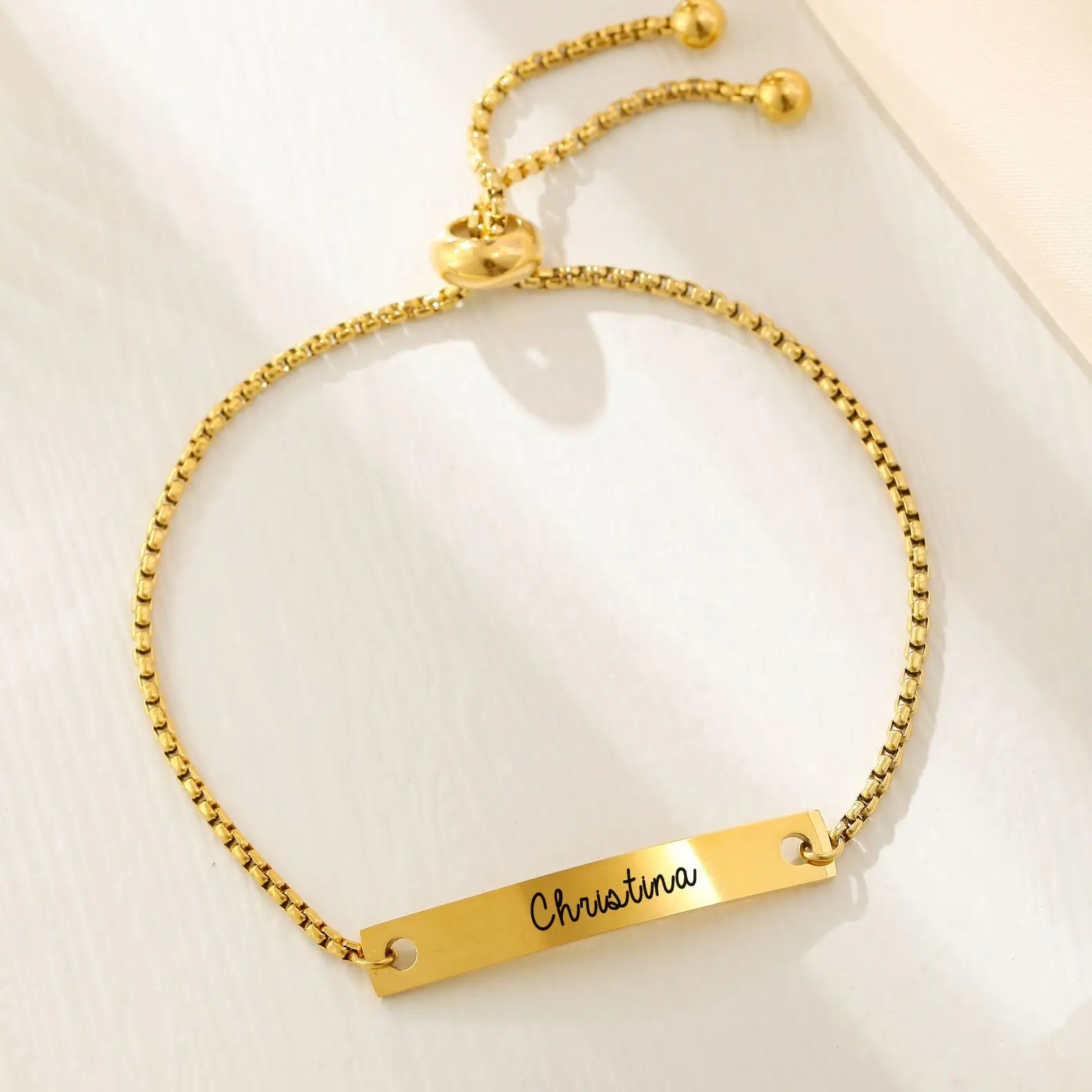 

Personalized Dainty Tiny Name Bracelet Minimalist Custom Small Text Names Bracelet Gold Color Nameplated Jewelry Gift for Women