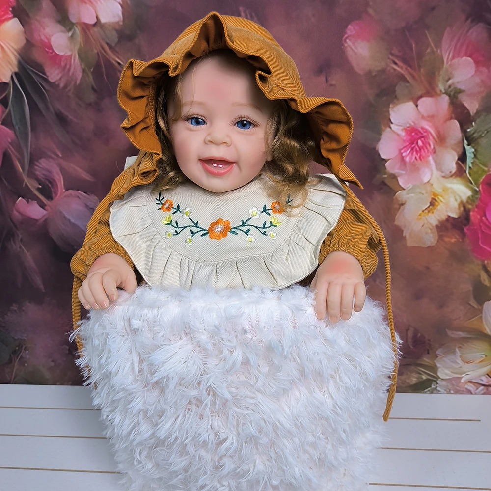 Reborn Baby Doll 58cm bambola Reborn in Silicone realistico corpo intero con accessori vestiti per bambini bambini ragazze giocattoli regalo fai da te