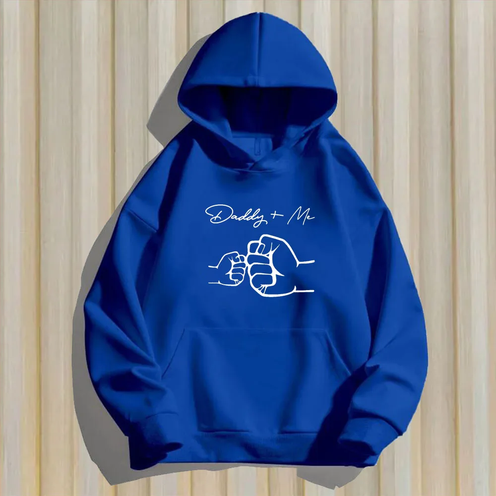 Stylish men's sweatshirt with pocket hoodie pullover, simple street style long sleeve blazer.  Outdoor jogging clothes daddy+me