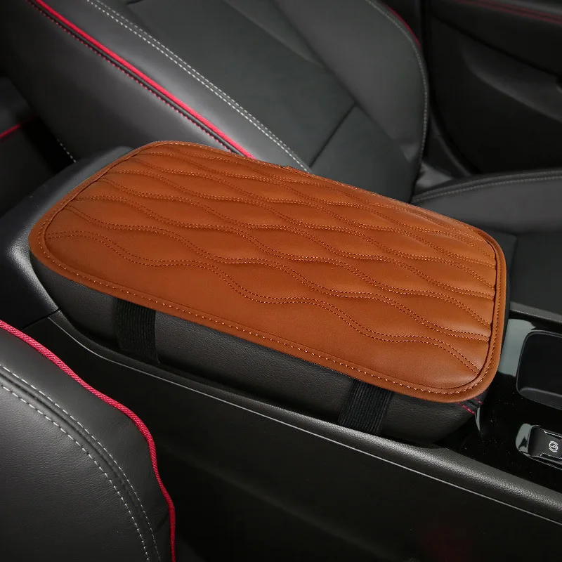 Car Central Armrest Leather Pad Anti Scratch Universal Box Cover Cushion Resistant Center Console Non Slip Accessoires