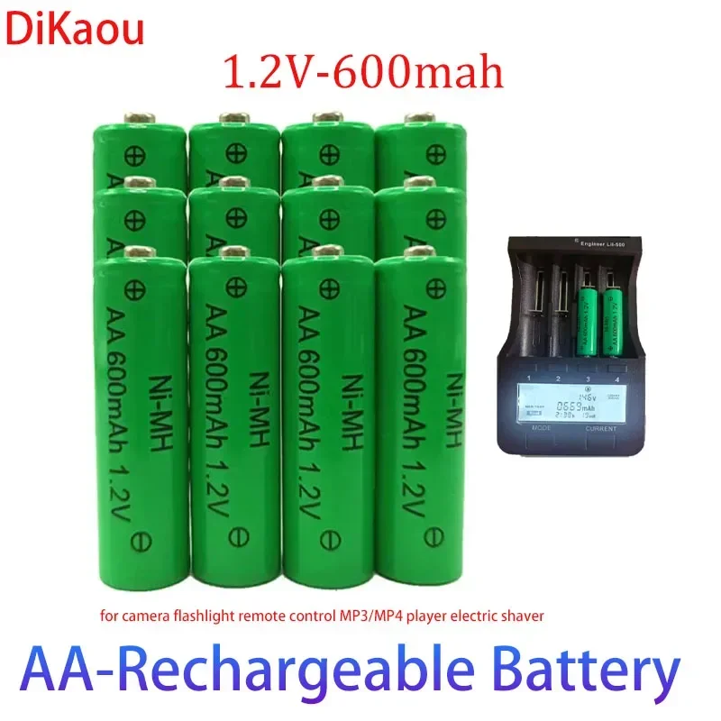 2-30pcs AA 1.2V 600mAh Rechargeable NiMH Batte for Camera Flashlight Remote Control MP3/MP4 Player Electric Shaver Backup Batter