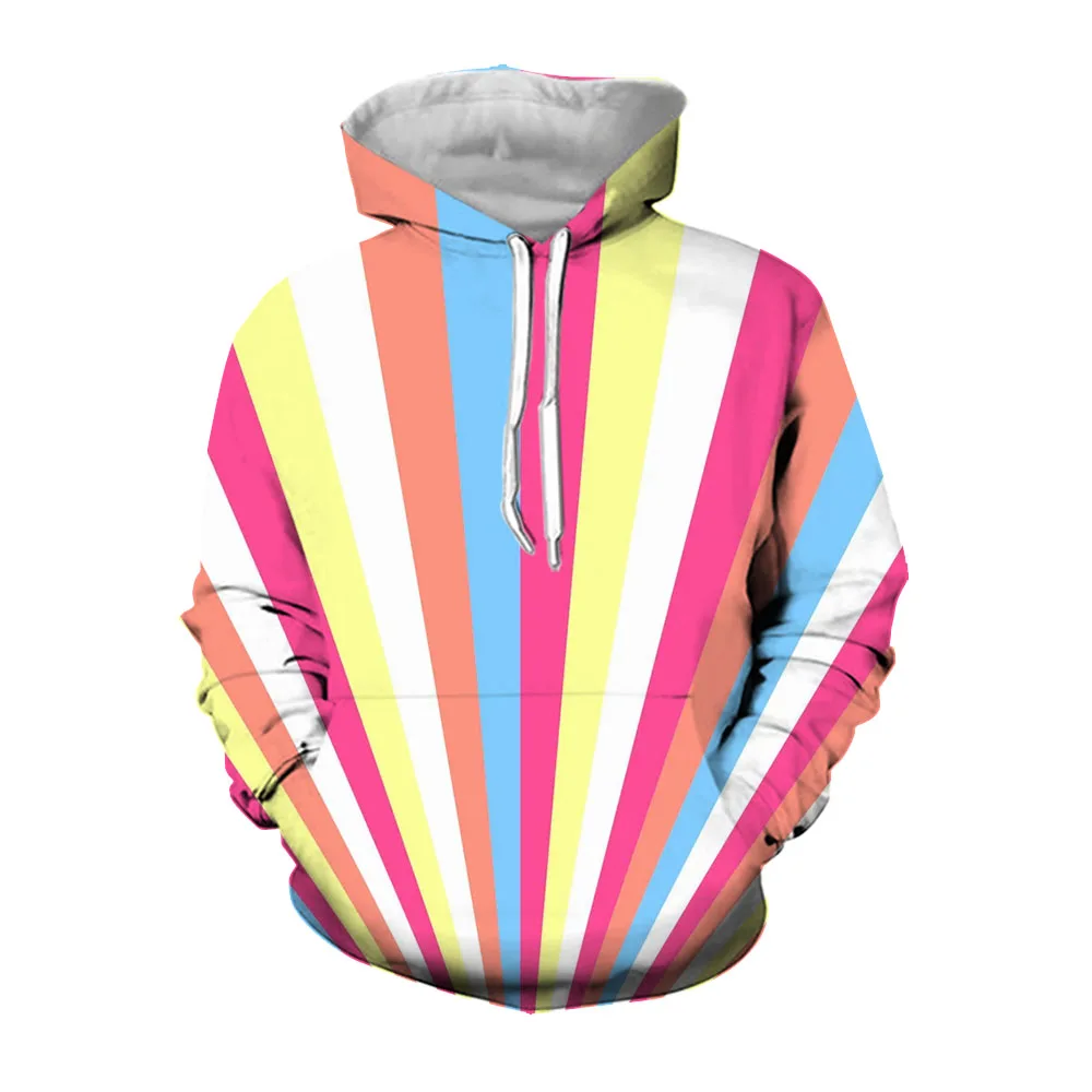 Jumeast 3D Swirl Printed Men Hoodies Spiral Striped Graphic Hoodie Streetwear Casual Plus Size Dizziness YK2 Grunge Clothing Top