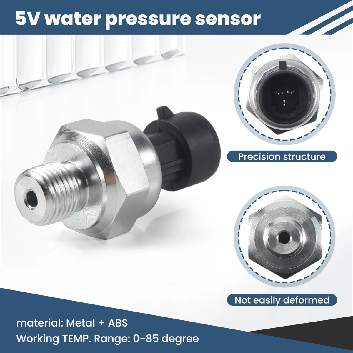 압력 변환기 센서, 가스 물 공기용 오일 연료, 5V 0-1.2Mpa