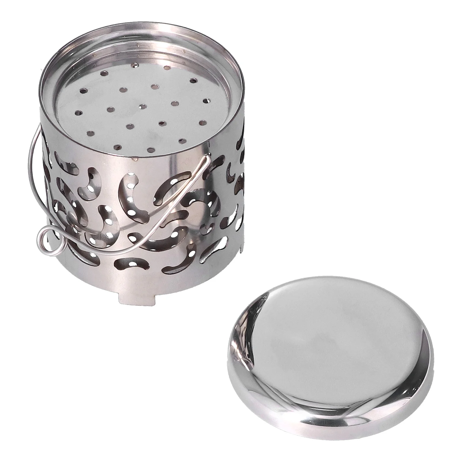 Outdoor Mini Warmer Stainless Steel Camping Stove Portable Warming Stove Cover for Picnic Hiking Barbecue image 6