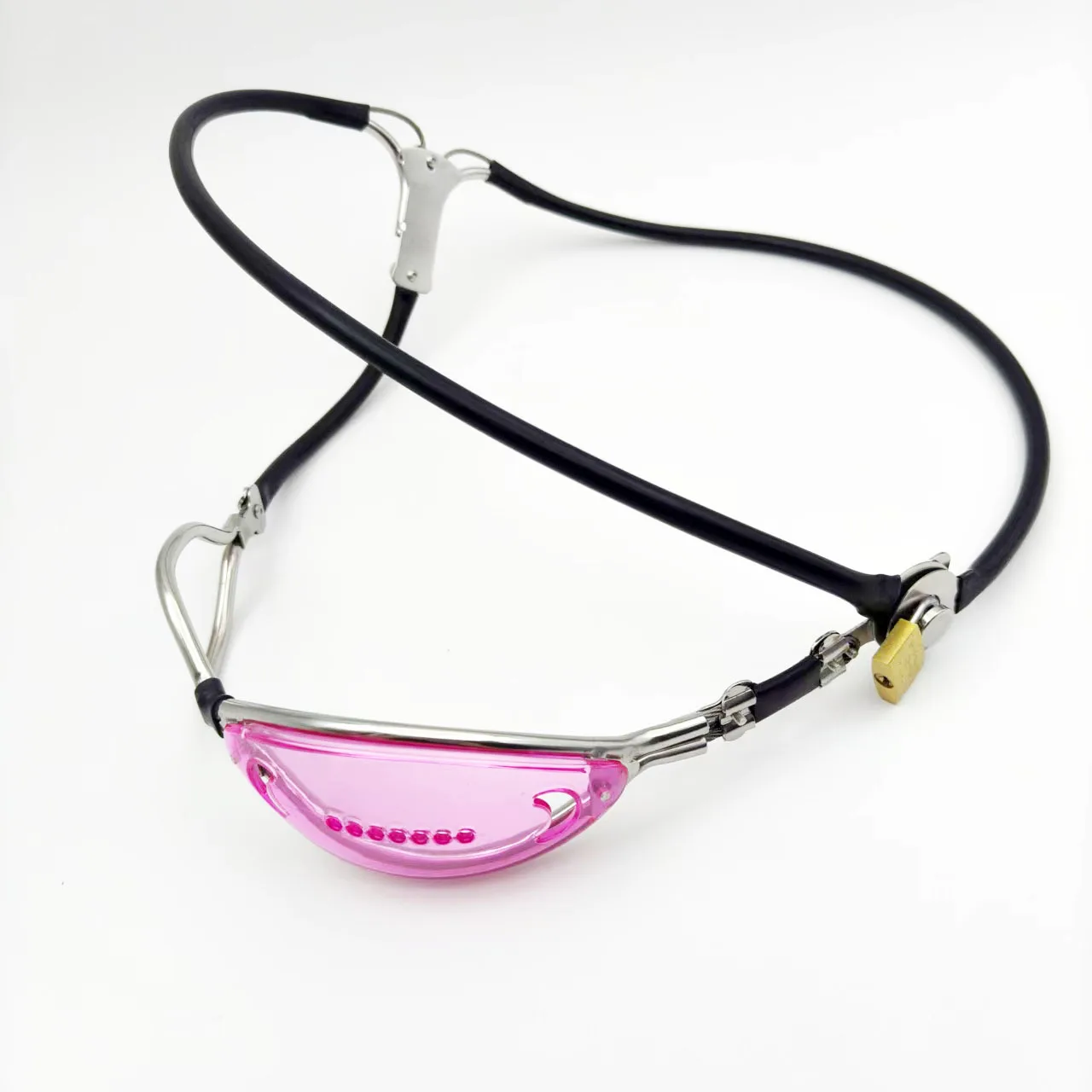 Rosa unsichtbare weibliche Edelstahl Keuschheitsgürtel Gerät verstellbare Unterwäsche abschließbare Hosen BDSM erwachsene Sexspielzeuge für Frau