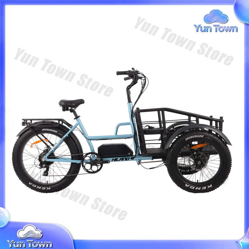 for JOYKIE 48V 750W Three Wheel Electric Cargo Bike for E Cargo Bike Three Wheeler Electric Bicycle with Rear Hub Motor and