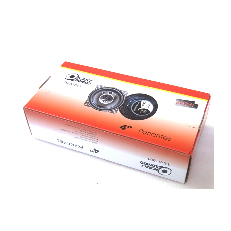 2pcs /Lot  4 inch Car Coaxial 3 way  4 Ohm  Audio  Speaker Rubber Edge Injection Cone Music Player Universal