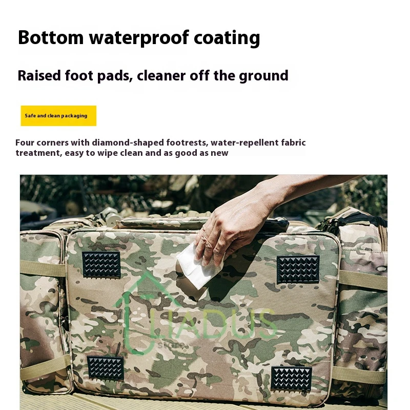 حقيبة تخزين خارجية سعة 86 لترًا، حقيبة ظهر مقاومة للماء، حقيبة ظهر متينة مقاومة للاهتراء، حقيبة ظهر محمولة باليد، معدات عسكرية خارجية