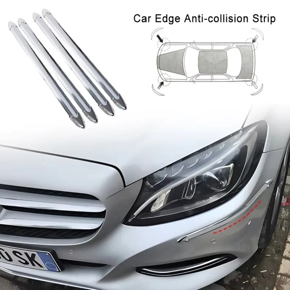 

4 шт., противоударная автомобильная полоса, ПВХ, противоскользящая, царапина, защита бампера, защита бампера, накладка на автомобильный бампер, Стайлинг, автомобильные аксессуары