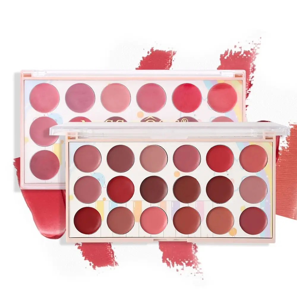 

Waterproof Matte Lipstick Palette Non-Sticky Cup Velvet 18 Color Lip Gloss Palette Smooth Texture Beauty Moisturizing Lipstick