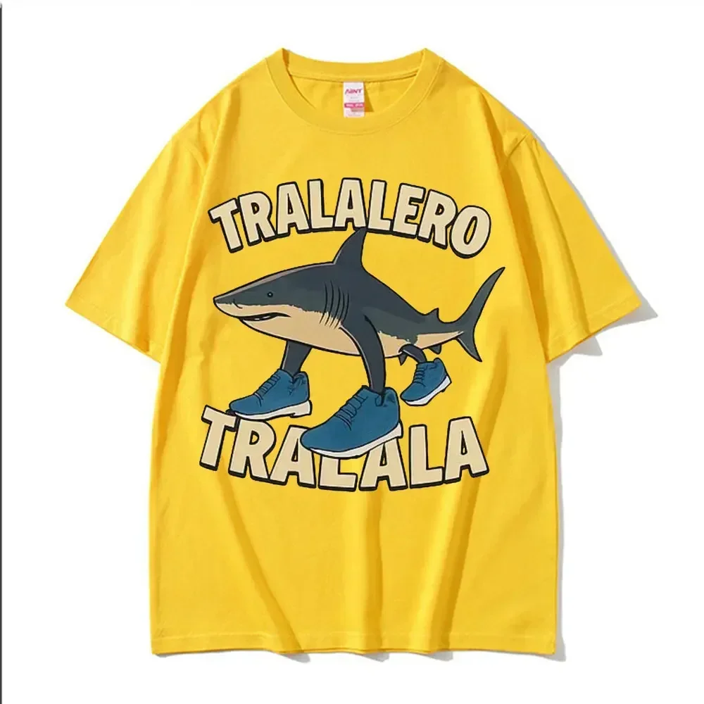Divertente Running Shark Meme T-shirt Donna Moda T-shirt vintage T-shirt Abbigliamento donna